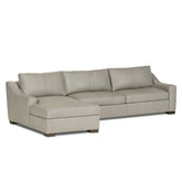 Classic Home Rivera Sofa With Laf Chaise, Slope Arm, Landscape Leather, Silver Model 6RIV514SLLASIL